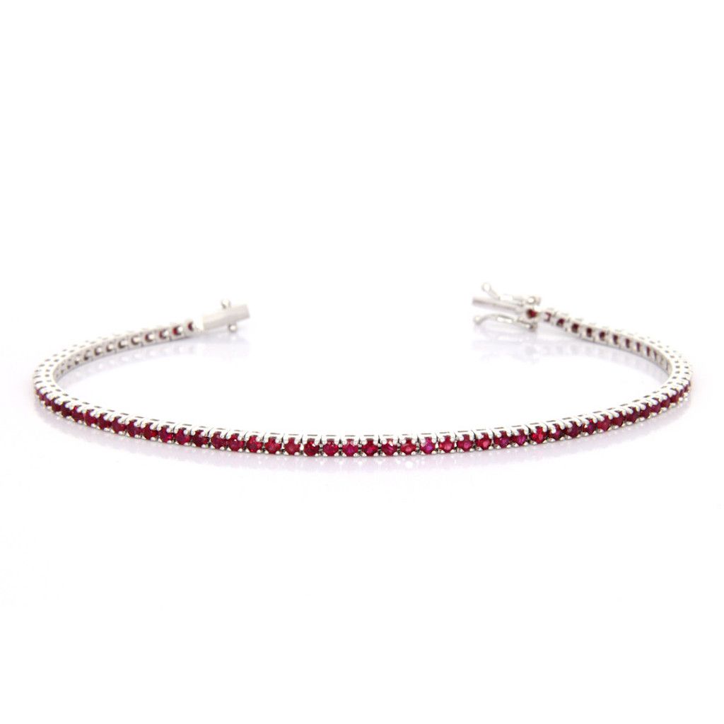 Collezione Vulcano Bracciale in oro bianco 18Kt e rubini