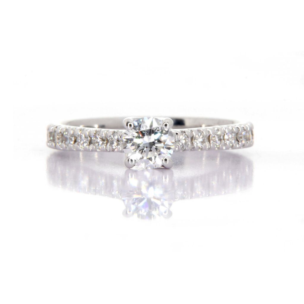 Collezione Selinunte Solitario in oro bianco 18Kt e brillanti