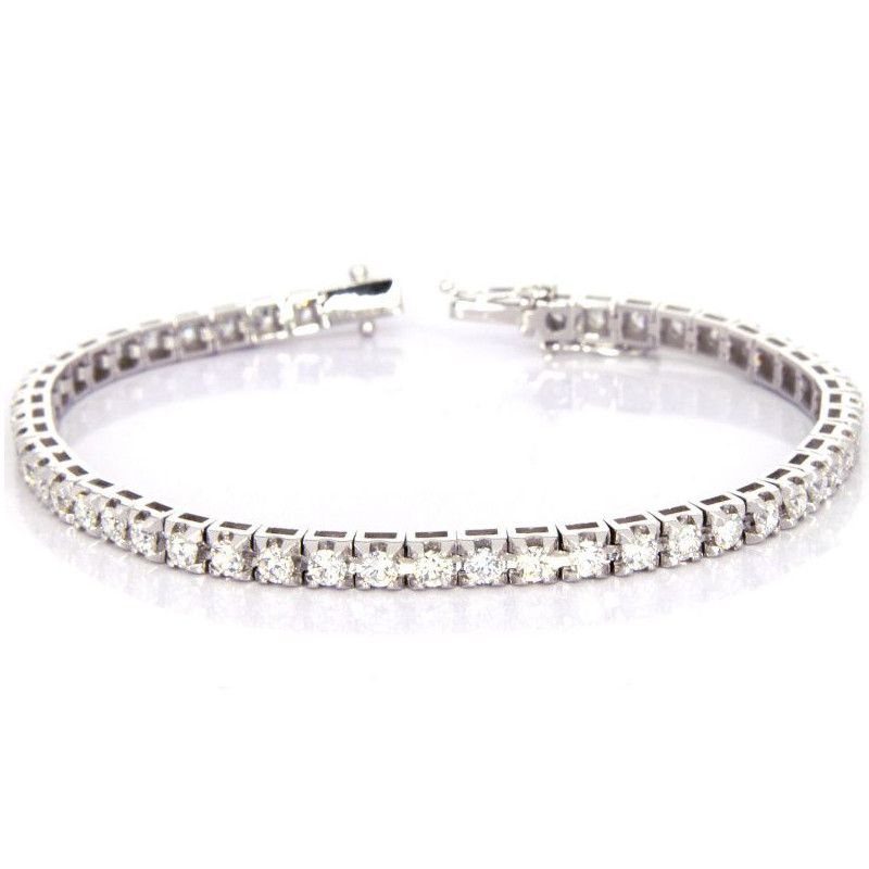 Gioielleria di lusso a Palermo:Bracciale tennis in diamanti e oro bianco, su richiesta anche in oro giallo rosa e di qualsiasi  caratura