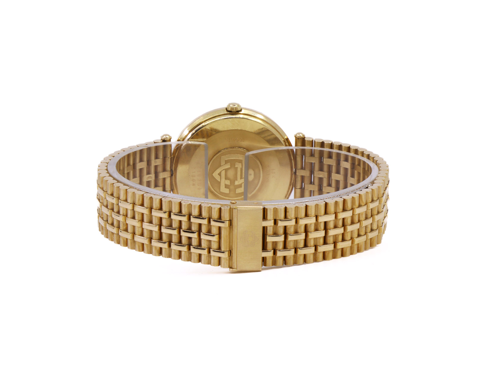 Orologio Van Cleef & Arpels, 18kt Jellow Gold,  Diam. 34 mm, Quartz, Natural Diamonds Bezel and Dial, Full weight with movement 118 gr. Our Box & Papers