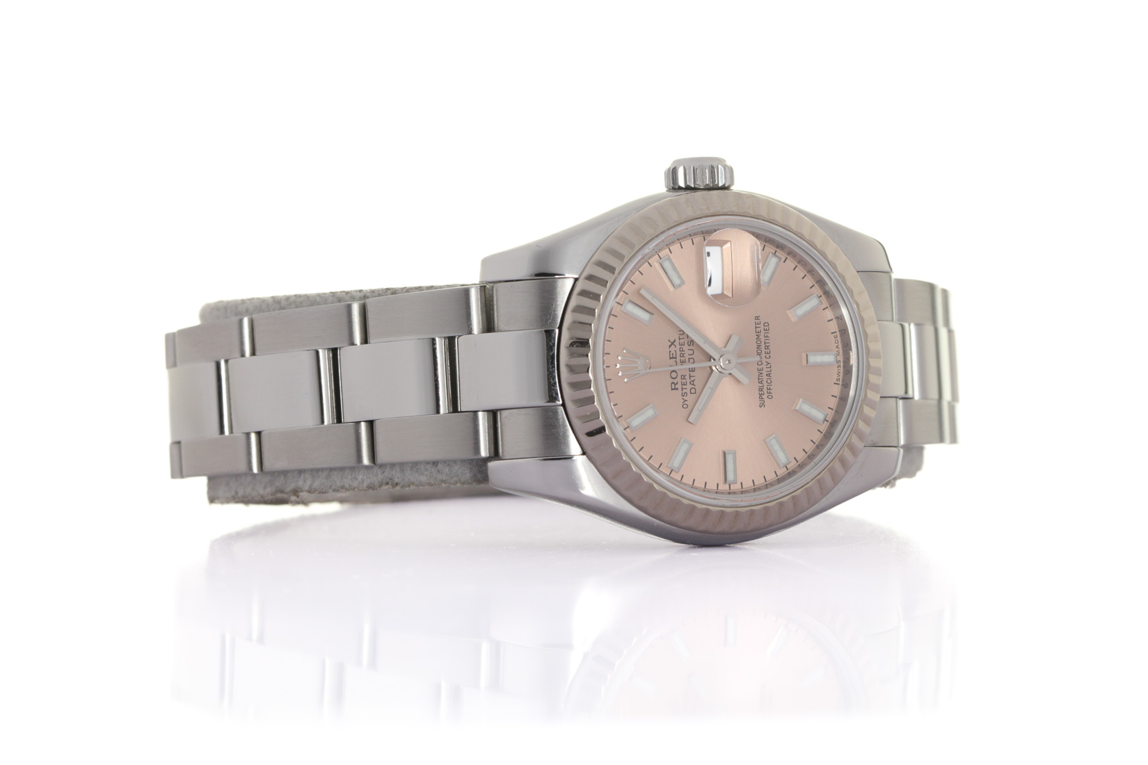 Rolex 179174 Lady Datejust, Rolesor 18kt White gold, oyster bracelet, Rolex Box & Papers, 2008, Pink Dial