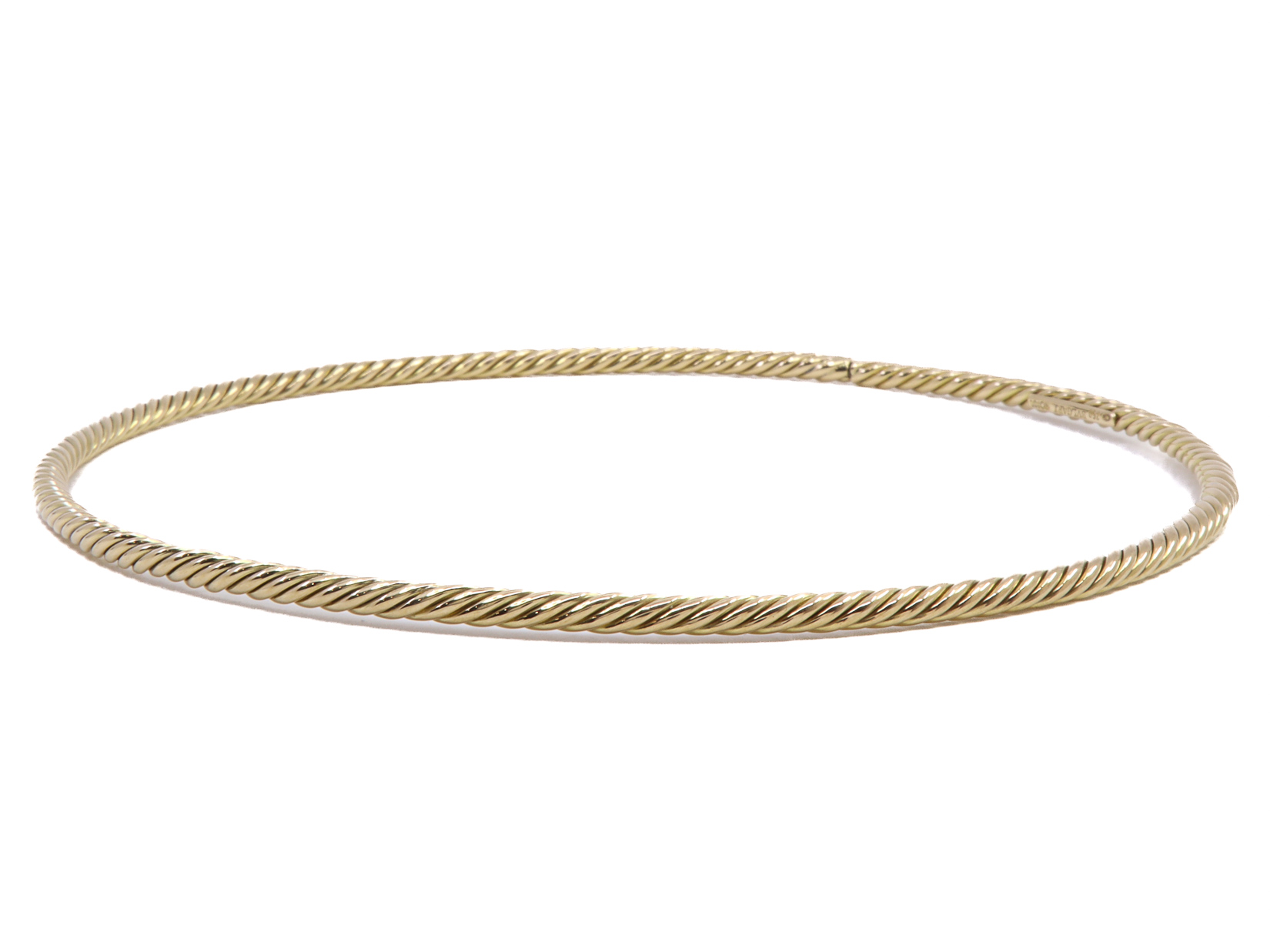 Collana rigida in oro giallo a titolo 750/°°° di grammi 38.60 ad euro 63.00 al grammo marcato Bulgari 