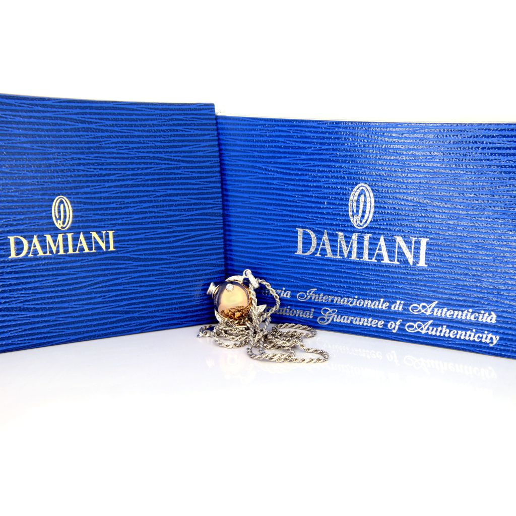 Ciondolo in oro Damiani Pesce con 0,13 di diamanti -  con garanzia originale