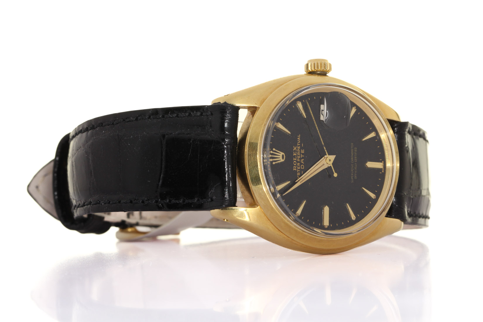 Rolex Oyster Perpetual Date 18kt. yellow Gold Case Only - Ref. 1500 - Ref. 52xxxx - Retailer Box & Guarantee - 1959 circa