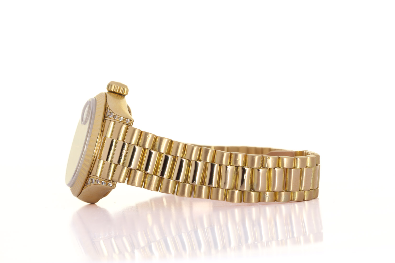 Rolex 69238 O.P. Lady Datejust, Factory Diamonds, 18Kt Yellow Gold, Rolex Box & Papers, 1992