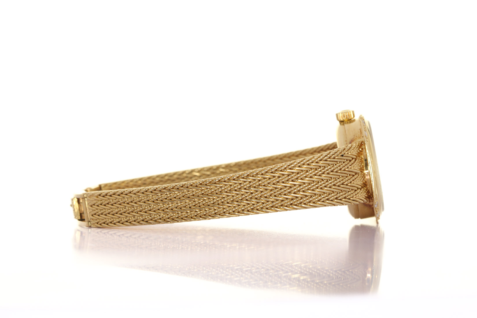 Longines Lady Octagon Diamonds, 18kt Yellow Gold, Factory Bracelet (16 cm), Total Weight 34g, Our Box & Papers