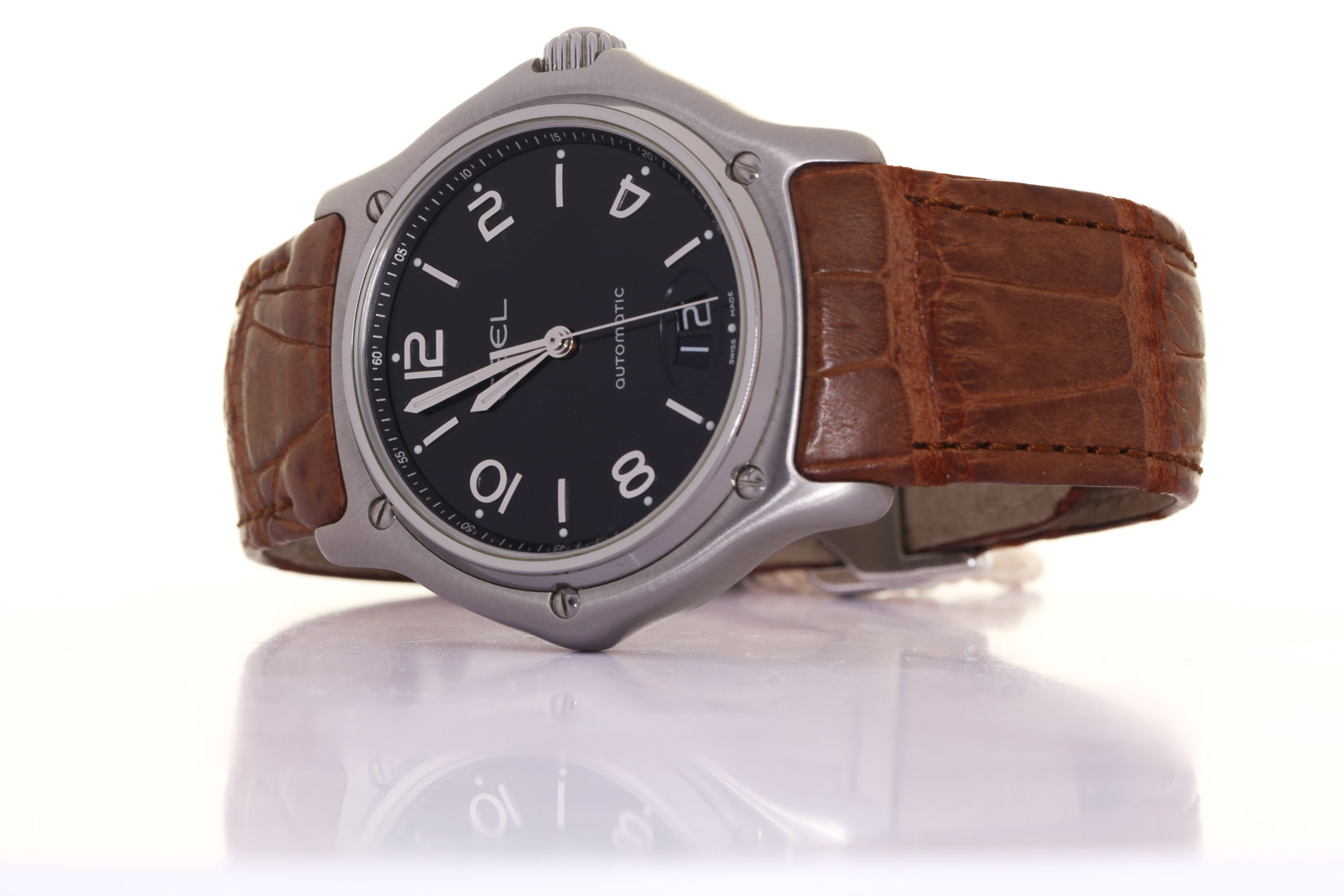 Ebel 1911 Acciao, cint. pelle, 9125250, Ebel Box & Papers