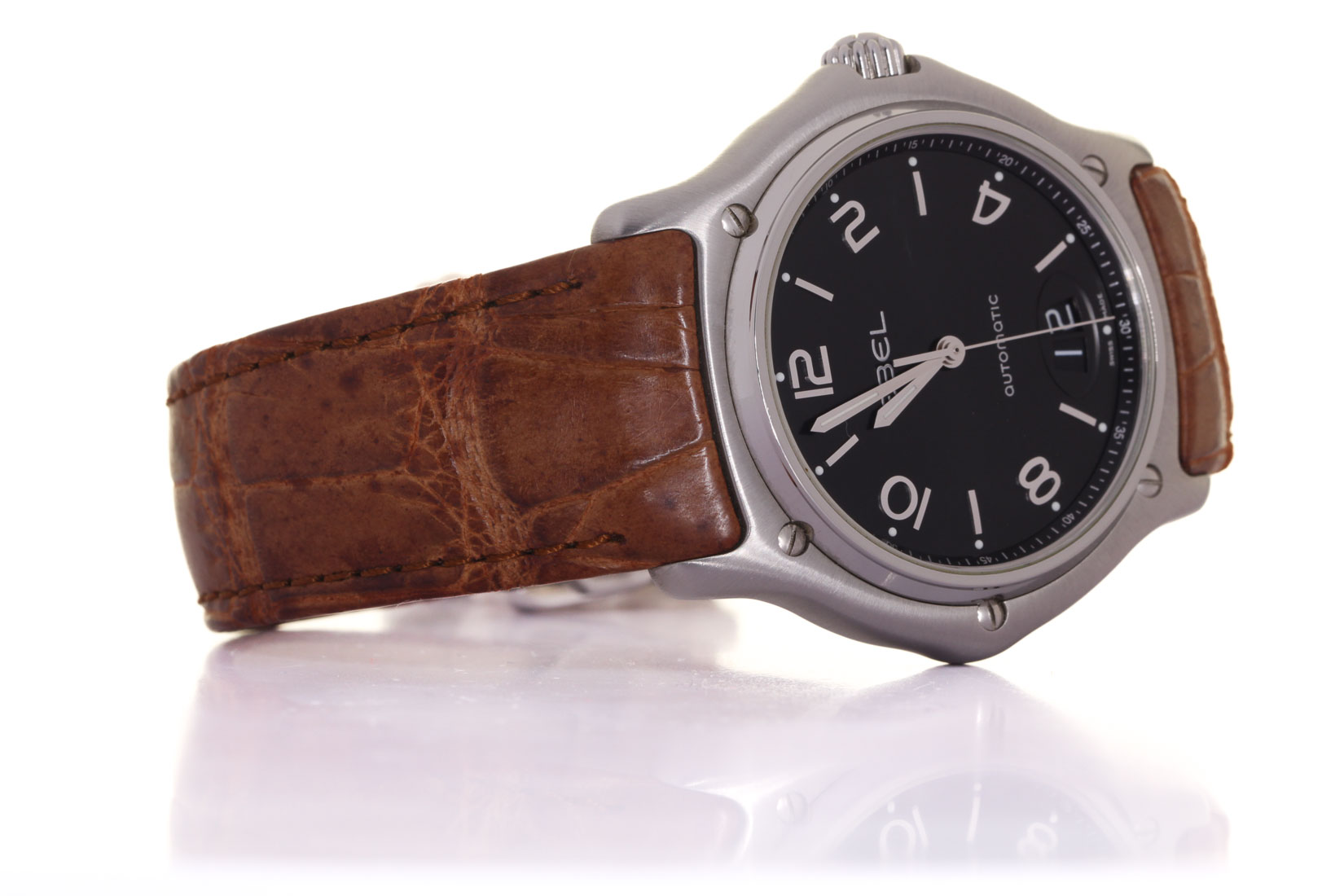 Ebel 1911 Acciao, cint. pelle, 9125250, Ebel Box & Papers