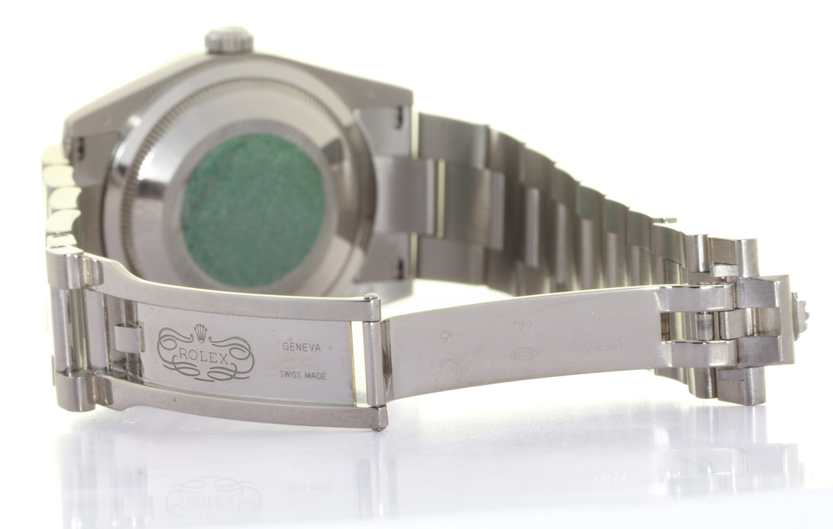 Rolex 118209 Day Date, Mother Of Pearl Diamonds,  18 kt white Gold, Rolex Warranty, Our Box, 09/2005