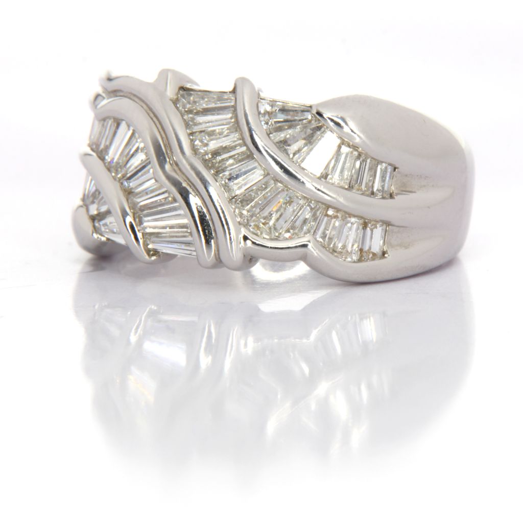 Anello Fascia in oro bianco, gr. 10,70, con Diamanti Teps 2,40 ct H/I VS