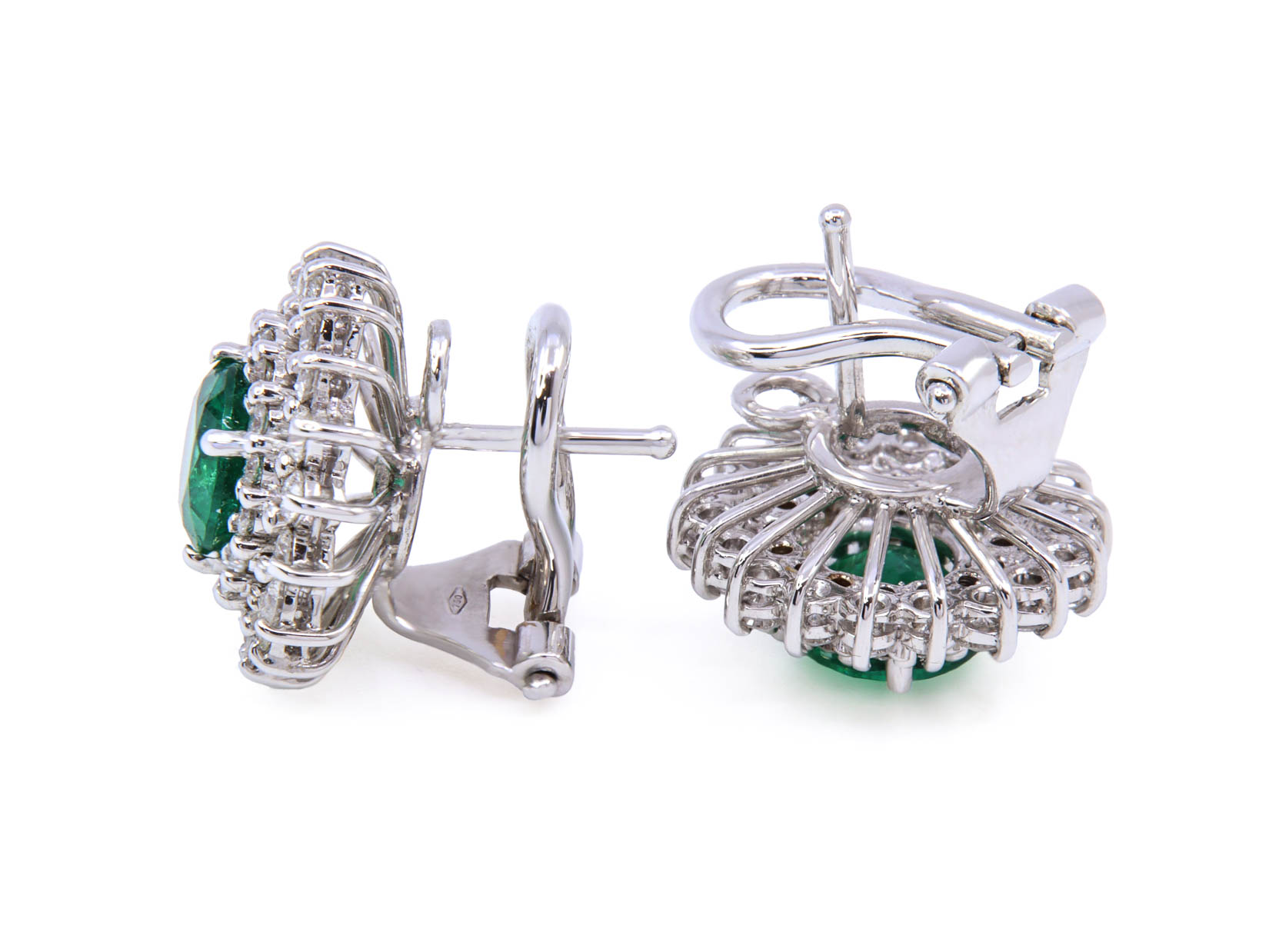 Orecc.Doppio Giro Smeraldo Zambia Extra e brillanti E/F VVS