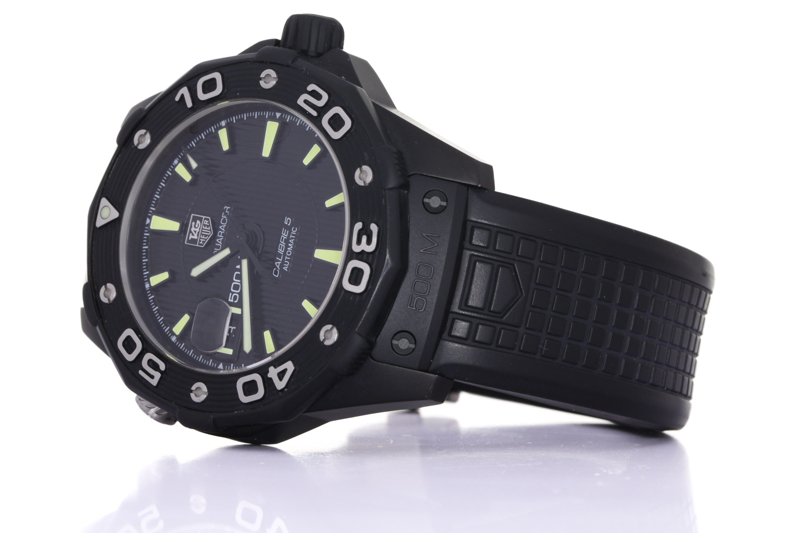 TAG HEUER AQUARACER WAJ2180, PVD LIMITED ED., 500 MT AUTOMATIC, CAUCCIU, 2011, TAG BOX & PAPERS