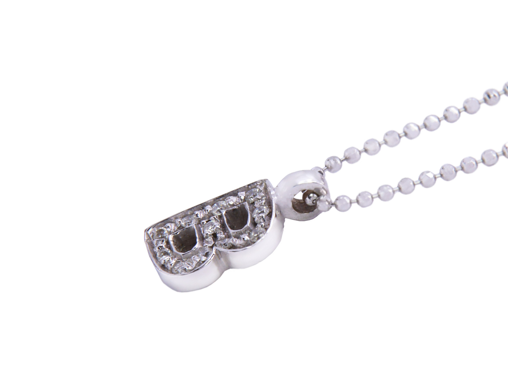 coll ciondolo lettera B 2,60gr