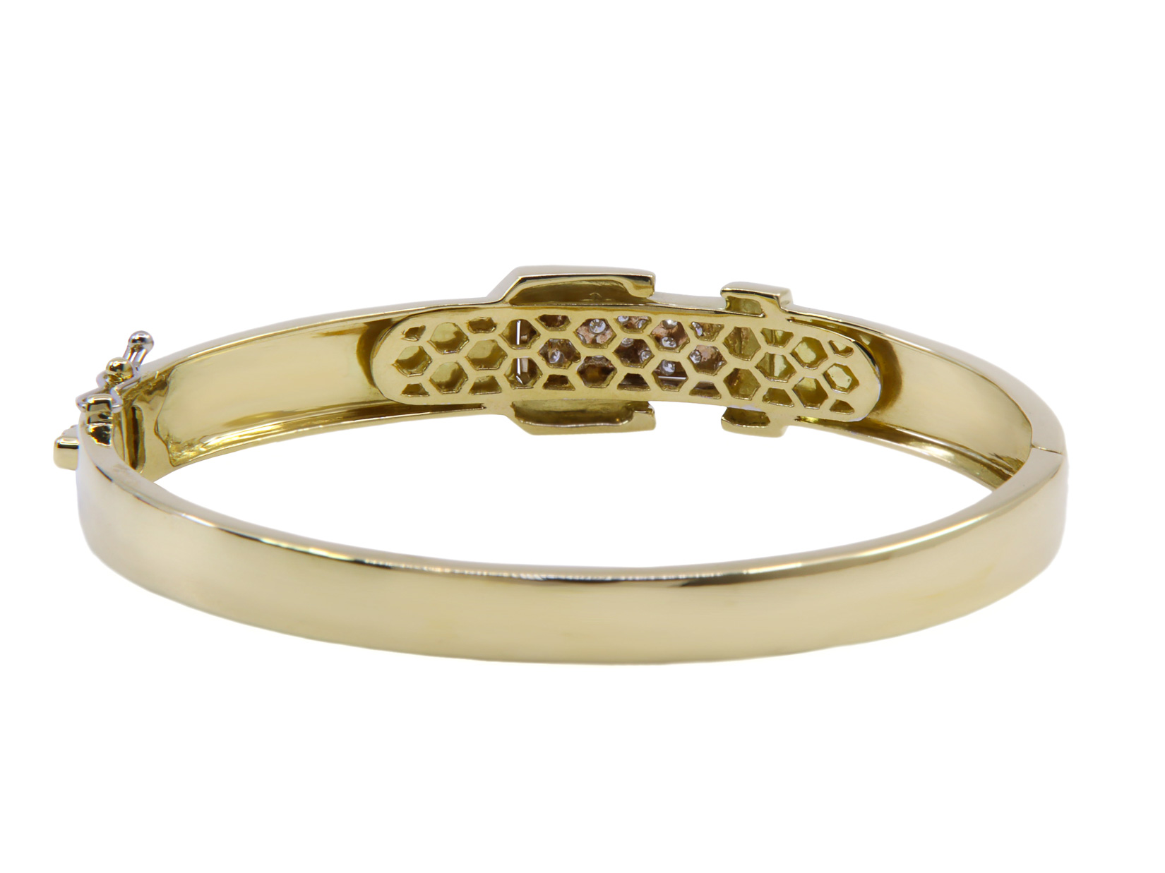 Bracciale rigido in oro giallo 18 kt. con brillantini per grammi 22,7