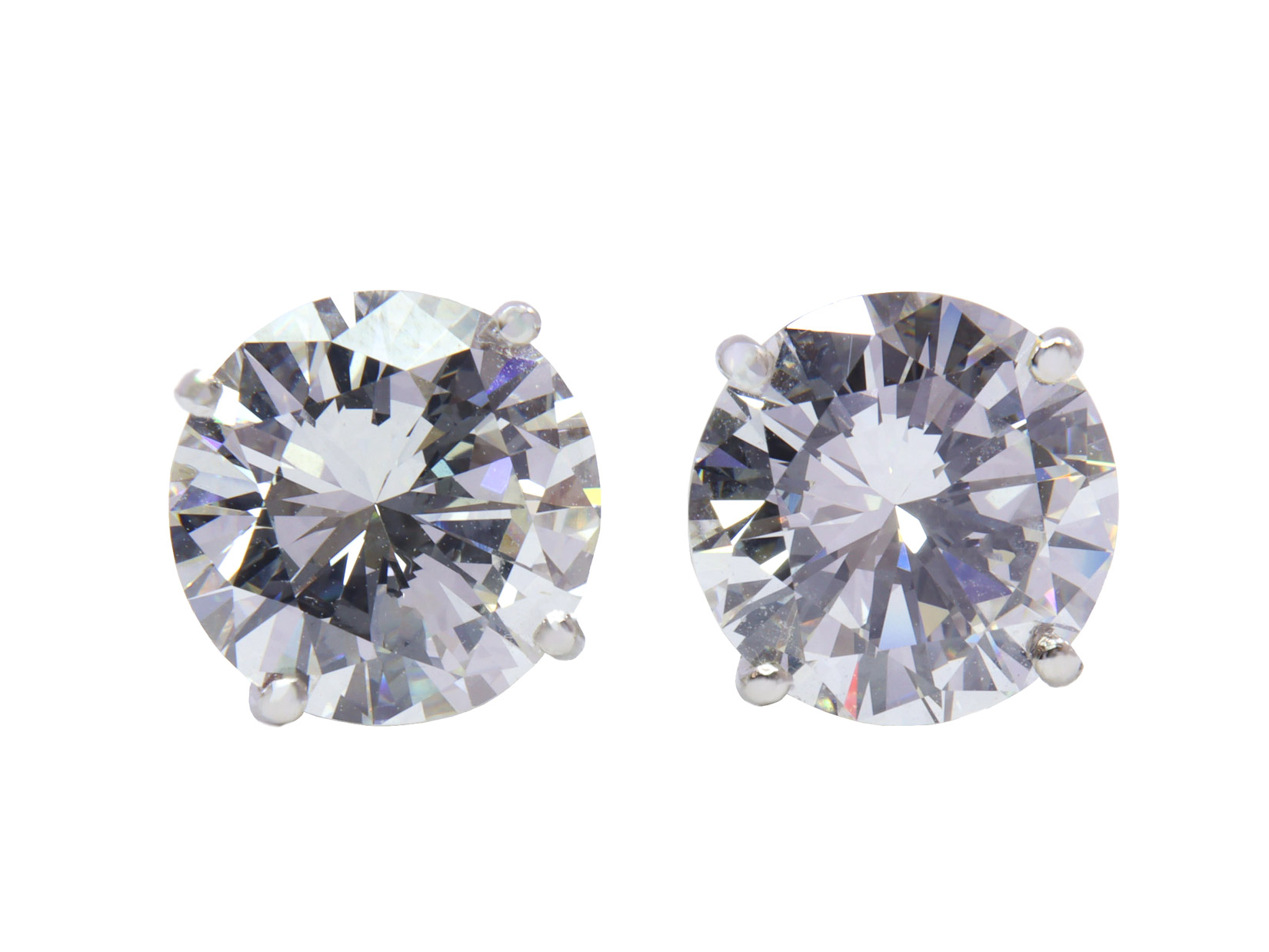 Orecchini Oro Bianco 18Kt e Brillanti 6.03ct certificati HRDAntwerp