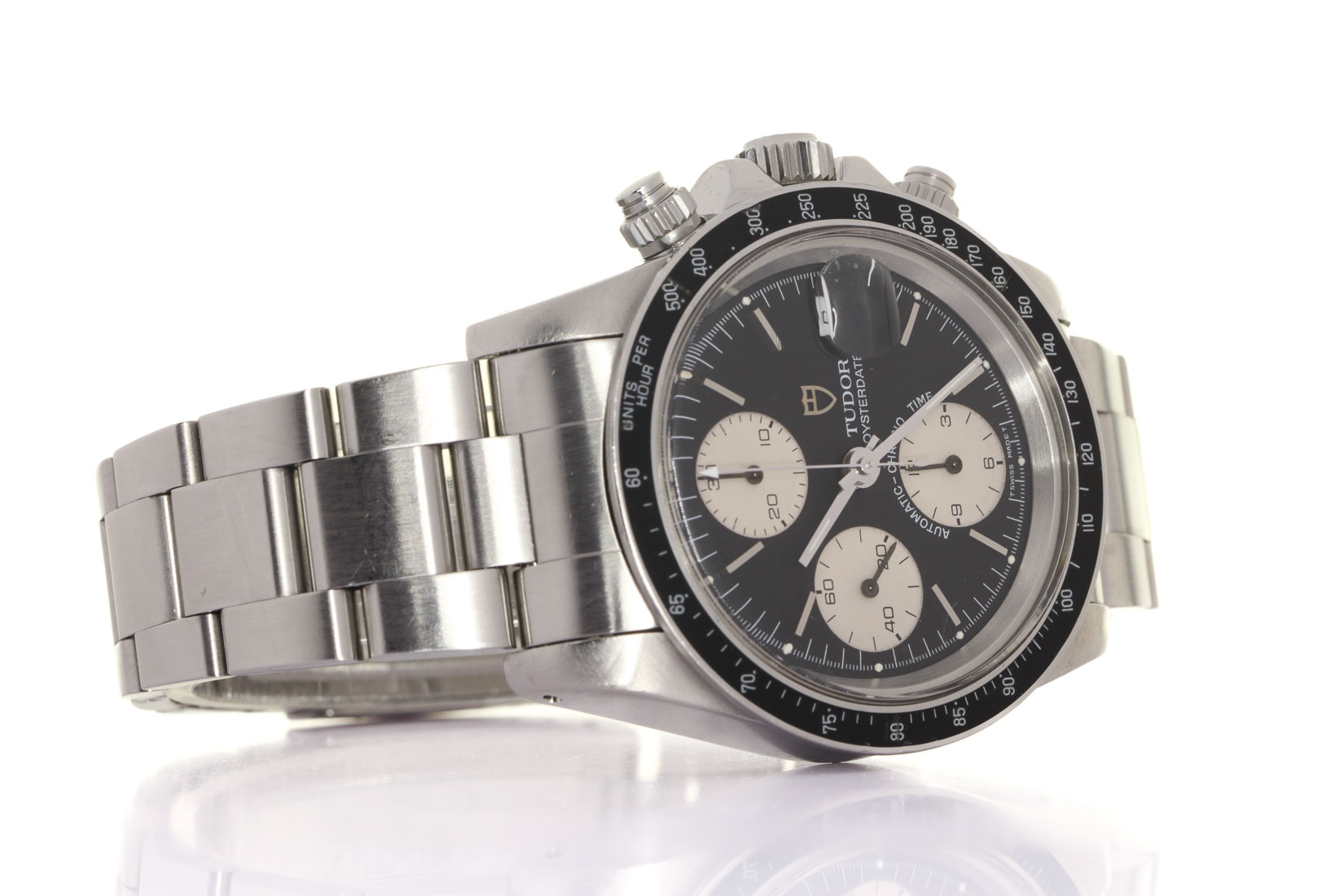 Tudor Oysterdate Chrono, Steel, Tudor Box, Tudor Service Warranty, Original Tritium dial