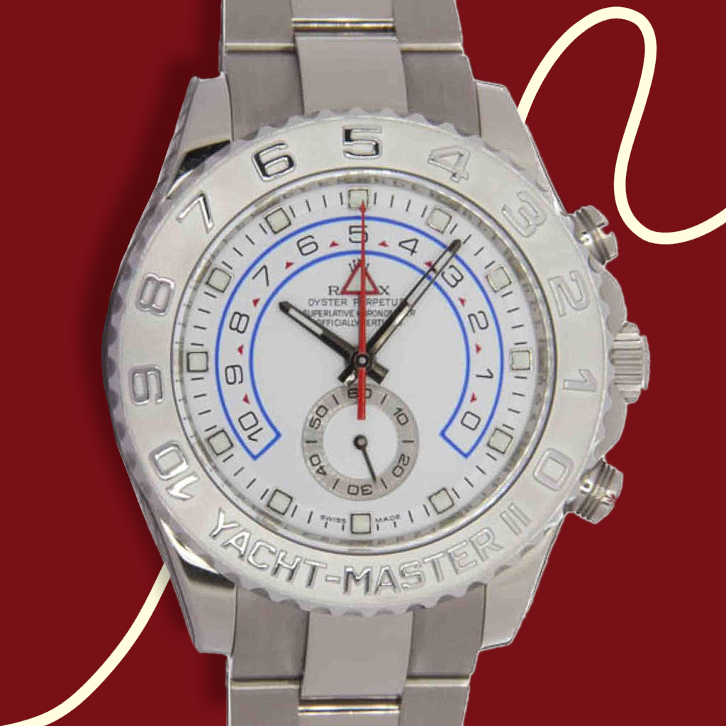 Rolex YACHT-MASTER II ref:116689, 44 mm, White gold, Original Box,Service & Papers - 2008 - s/n:Z699xxx - Preowned 