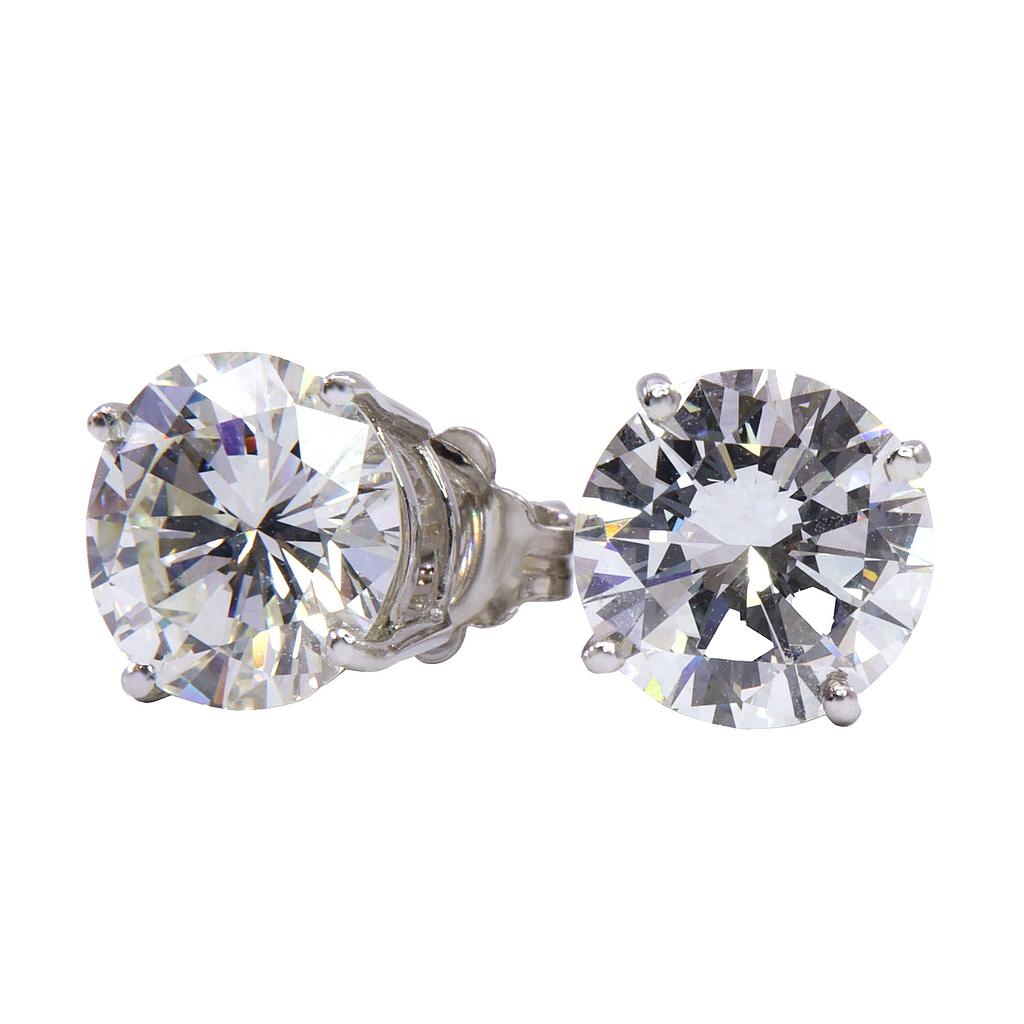 Orecchini - Brillanti 6,03ct totali, I-VVS2, J-VVS1 certificati HRDAntwerp, oro 18kt. peso totale 3,3gr