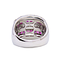 Anello in oro bianco 750/°°° di grammi 14.20 con rubini ct 1.72 e diamanti ct 1.28 