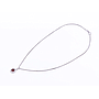 Collana in oro bianco 18Kt con ciondolo in oro bianco 18kt gr3,00, brillanti 0,60ct F-VVS e rubini 0,85ct