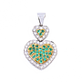 Pendente - Smeraldo 1,2ct. brillanti 0,68ct. F/G-VVS oro 18kt. peso totale 7,7gr