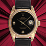 Rolex O.P. Datejust ref:16018, 36 mm, 18kt. Yellow Gold Case, Onyx dial- Rolex Box & Rolex Service and Retailer Lab. Papers
