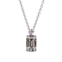 Collana punto luce - Brillanti 0,34ct, F-VS1, oro 18kt, peso totale 4,5gr