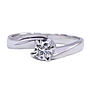 Anello solitario - Brillante 0,24ct F/G-VS1 oro 18kt. peso totale di gr.3,20