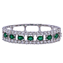 Bracciale  - Smeraldi 6,14ct, brillanti 9,96ct F/G-VVS. Peso totale 52,6gr