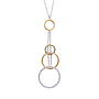 Collana Cerchi - Brillanti 0,21ct. G-VS, oro 18kt. peso totale 7,6gr