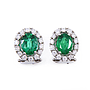 Orecchini - Smeraldi 2,29ct. brillanti 0,85ct. F/G-VVS, oro 18kt.